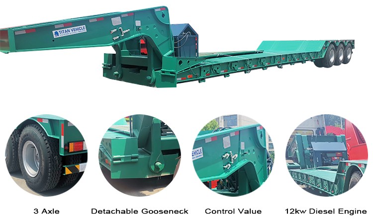 3 Axle Detachable Goosenenck Lowboy Trailer for Sale in Mali