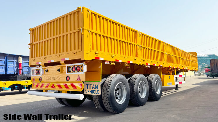 3 Axle 60 Ton Cargo Semi Trailer | Drop Side Trailer for Sale in Mali