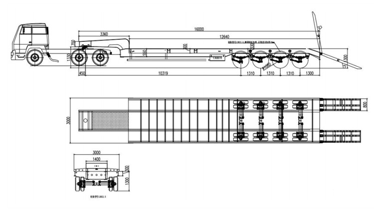 4 Axle Drop Deck Semi Trailer for Sale in Mali