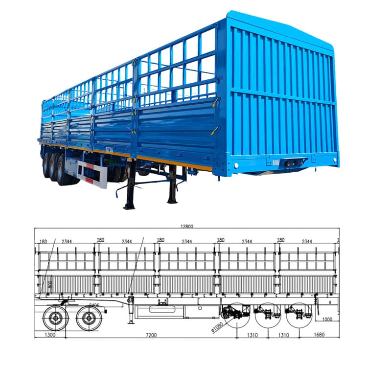 3 axle Fence Cargo Trailer for Sale in Mali