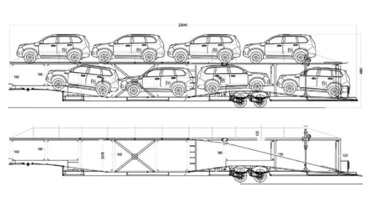 Car Carrier Transport Trailer for Sale in Mali