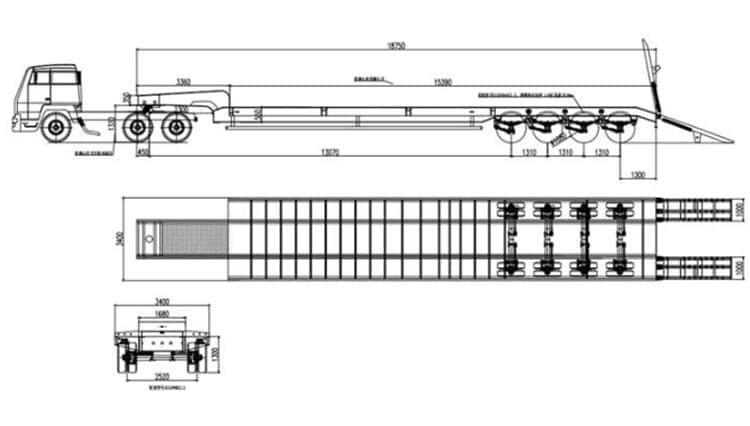 4 Axle Low Loader Semi Trailer for Sale in Mali