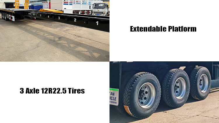 3 Axle Extendable Flatbed Trailer for Sale in Mali