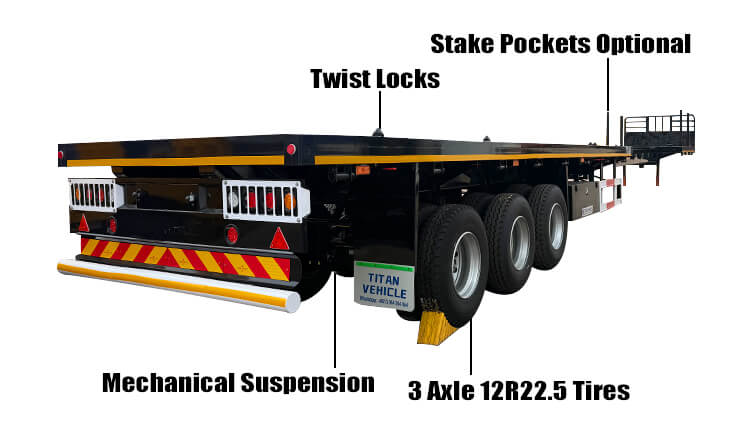 3 Axle Extendable Flatbed Trailer for Sale in Mali